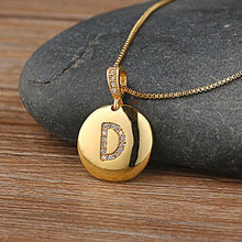 Initial Letter Necklace Gold 26 Letters Charm Necklaces Pendants Copper CZ Jewelry Personal Necklace - ArsaOne