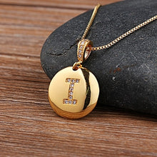 Initial Letter Necklace Gold 26 Letters Charm Necklaces Pendants Copper CZ Jewelry Personal Necklace - ArsaOne