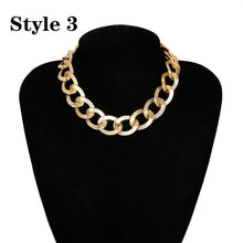 Miami Cuban Choker Necklace Collar Statement Hip Hop Big Chunky Aluminum Gold Color Thick Chain - ArsaOne