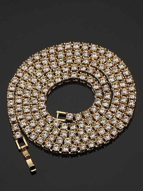 New Fashion Iced Out Bracelet Necklace Men Link Tennis Chain - ArsaOne