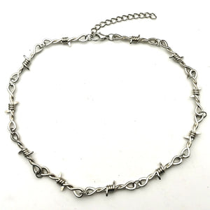 Small Wire Brambles Iron Unisex Choker  Necklace Women Hip-hop Gothic - ArsaOne