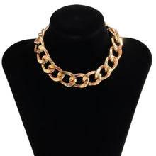 Miami Cuban Choker Necklace Collar Statement Hip Hop Big Chunky Aluminum Gold Color Thick Chain - ArsaOne