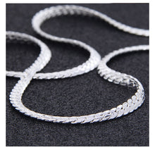 Sterling Silver 6mm Full Sideways Necklace 18/20/24 Inch Chain For Unisex - ArsaOne