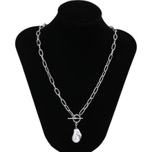 Ars Gothic Baroque Pearl Coin Pendant Choker Necklace - ArsaOne