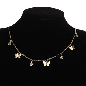 Ars Gold Chain Butterfly Pendant Choker Necklace Women Statement Collares Bohemian - ArsaOne