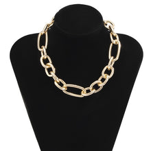 Miami Cuban Choker Necklace Collar Statement Hip Hop Big Chunky Aluminum Gold Color Thick Chain - ArsaOne