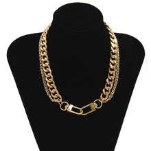 Miami Cuban Choker Necklace Collar Statement Hip Hop Big Chunky Aluminum Gold Color Thick Chain - ArsaOne