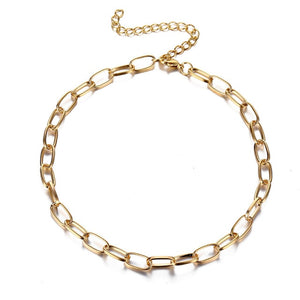 Chain Toggle Class Gold Necklaces Mixed Linked Circle Necklaces - ArsaOne