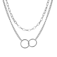 Chain Toggle Class Gold Necklaces Mixed Linked Circle Necklaces - ArsaOne