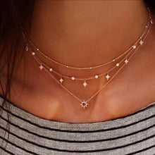 Collier Chain Necklace Multilayer Moon Alloy Metal Gold Pendant Necklace - ArsaOne