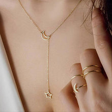 Collier Chain Necklace Multilayer Moon Alloy Metal Gold Pendant Necklace - ArsaOne