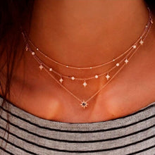 Bohemian Multilayer Cross Gold Pendant Necklaces For Women Punk Choker - ArsaOne