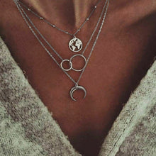 Bohemian Multilayer Cross Gold Pendant Necklaces For Women Punk Choker - ArsaOne