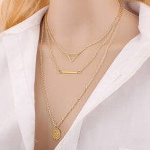 Bohemian Multilayer Cross Gold Pendant Necklaces For Women Punk Choker - ArsaOne